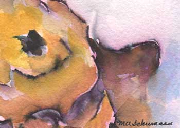 "Those Puff Balls" by Margaret Schumann, North Prairie WI - Watercolor & Ink